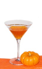 Amaretto Harvest - The Amaretto Harvest cocktail is made from vodka, Disaronno amaretto liqueur and pumpkin spice liqueur, and served in a chilled cocktail glass.