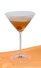 Applejack Manhattan - The Applejack Manhattan cocktail is made from Applejack, Sweet Vermouth and Orange Bitters, and served in a chilled cocktail glass.