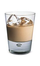 Baileys Coquito - The Baileys Coquito drink is made from Captain Morgans Spiced Rum and Baileys Irish Cream, and served in an old-fashioned glass.