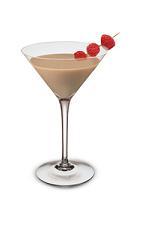Baileys Raspberry Martini - The Baileys Raspberry Martini is a luxurious cocktail made from Godiva chocolate liqueur, Baileys Irish Cream and raspberry vodka, and served in a chilled cocktail glass.