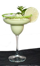 Bajarita - The Bajarita drink is made from tequila, avocado, half-and-half and lime juice, and served in a chilled sugar-rimmed margarita glass.