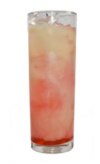 Banana Collins - The Banana Collins drink is made from Malibu coconut rum, banana nectar and grenadine, and served in a collins glass.