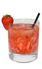Banana Fashion - The Banana Fashion drink is made from white rum, creme de bananes and strawberries, and served in an old-fashioned glass.
