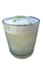 Basiado - The Basiado drink is made from Leblon Cachaca, coconut cream, lemongrass, cucumber, lime and sugar, and served in an old-fashioned glass.