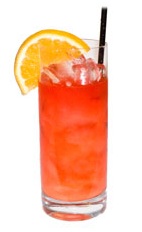 Bloody Screwdriver - The Bloody Screwdriver drink is made from red vodka and orange juice, and served in a highball glass.