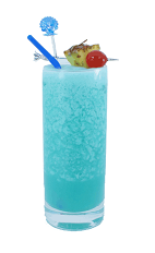 Blue Hawaiian - The Blue Hawaiian drink is made from white rum, blue curacao and coconut cream, and served in a highball glass.