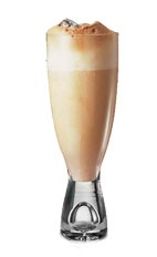 Brown Elephant - The Brown Elephant drink is made from Amarula, milk and Coca-Cola, and served in a parfait glass.