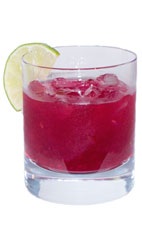 Cactus Caipirinha - The Cactus Caipirinha drink is made from cachaca, prickly pear cactus fruit, sugar and lime juice, and served in an old-fashioned glass.