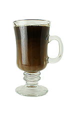 Cafe Royal - The Cafe Royal drink is made from Brandy, sugar, hot black coffee and half-and-half, and served in an Irish coffee glass.