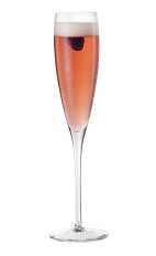 Champagne & Chambord - The Champagne & Chambord drink is made from Chambord raspberry liqueur and chilled champagne, and served in a chilled champagne flute.