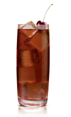 Chocolat Kokonut Coke - The Chocolat Kokonut Coke drink is made from Stoli Chocolat Kokonut vodka and Coke, and served in a highball glass.