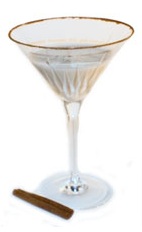 Cinnamon Spirit - The Cinnamon Spirit cocktail is made from pumpkin pie cream liqueur, cinnamon and amaretto, and served in a chilled cocktail glass.