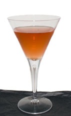 Fairy Belle Cocktail - The Fairy Belle Cocktail is made from Gin, Apricot Brandy and Crème de Cassis, and served in a chilled cocktail glass.
