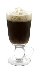 Frangelico Hazelnut - The Frangelico Hazelnut drink is made from Frangelico hazelnut liqueur, hot coffee and whipped cream, and served in an Irish coffee glass.