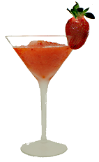 Frozen Strawberry Daiquiri - The Frozen Strawberry Daiquiri Drink is made from Rum, fresh strawberries, lime juice, sugar and ice, and served in a cocktail glass.