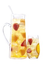 Grand Esprit - The Grand Esprit drink is made from Grand Marnier, elderflower liqueur, club soda and fresh fruit, and served in a highball glass.