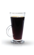 Kaffee Ploro - The Kaffee Ploro drink is made from Finlandia vodka, hot coffee and sugar, and served in an Irish coffee glas.
