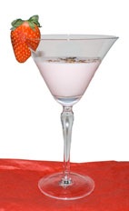 Ladies Night Cocktail - The Ladies Night cocktail is made from rum, tequila rose and creme de cacao, and served in a chilled cocktail glass.