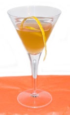 Midnight Cocktail - The Midnight Cocktail is made from Apricot Brandy, Triple Sec and fresh lemon juice, and served in a chilled cocktail glass.