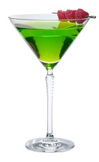 Midori Cosmopolitan - The Midori Cosmopolitan cocktail is made from Midori melon liqueur, citrus vodka, cranberry juice and lemon juice, and served in a chilled cocktail glass.