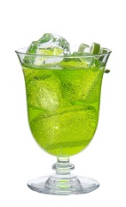 Midori Lagoon - The Midori Lagoon drink is made from Midori melon liqueur, vodka and club soda, and served in an old-fashioned or other small glass.
