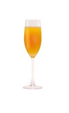 Mimosa Grande - The Mimosa Grande drink is made from Grand Marnier, orange juice and champagne, and served in a chilled champagne flute.