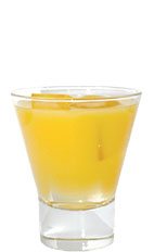 OJ Frangelico - The OJ Frangelico drink is made from Frangelico hazelnut liqueur and orange juce, and served in an old-fashioned glass.