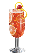 Lemonade PAMA - The Lemonade PAMA drink is made from PAMA Pomegranate Liqueur, citrus vodka, raspberry and lemonade, and served in a parfait glass.