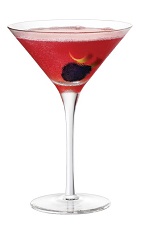 Parisian Cosmopolitan - The Parisian Cosmopolitan cocktail is made from Chambord flavored vodka, cranberry juice and sour mix, and served in a chilled cocktail glass.