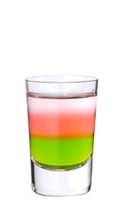 Passion Killer - The Passion Killer shot is made from Midori melon liqueur, passionfruit liqueur and silver tequila, and served in a chilled shot glass.