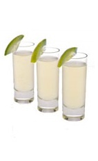 Piranha Shot - The Piranha shot is made from Leblon Cachaca and a lime wedge, and served in a chilled shot glass.