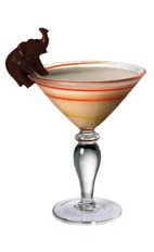 Sarahan Martini - The Saharan Martini cocktail is made from Amarula, Frangelico and vodka, and served in a chilled cocktail glass.