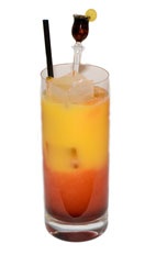 Sloe Screw - The Sloe Screw drink is made from Sloe Gin and orange juice, and served in a chilled highball glass.