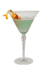 Spring Romance Cocktail - The Spring Romance cocktail is a wonderful blend of Cointreau orange liqueur and Hpnotiq Liqueur, and served in a chilled cocktail glass.