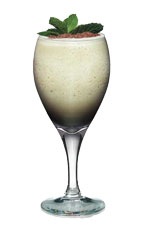 Springbok Frozen - The Springbok Frozen drink is made from Amarula, creme de menthe and vanilla ice cream, and served in a chilled red wine glass.