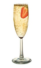 St Germain & Champagne - The St Germain & Champagne cocktail is made from St Germain elderflower liqueur and champagne, and served in a chilled champagne flute.