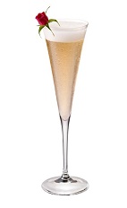 Starry Night - The Starry Night drink is made from Chambord vodka, elderflower liqueur, lime juice and champagne, and served in a chilled champagne flute.