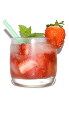 Strawberry Caipirinha - The Strawberry Caipirinha is made from Cachaca, strawberries, sugar and ice.