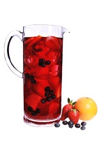 Superfruit Sangria Pitcher - The Superfruit Sangria Pitcher is made from VeeV acai spirit, red wine, pomegranate juice and cranberry juice, and served in a pitcher. This recipe makes 6 servings.