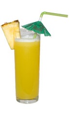 Tiki Torch - The Tiki Torch drink is made from VeeV Acai Spirit and pineapple juice, and served in a chilled collins glass.