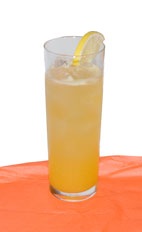 Tropical Lemonade - The Tropical Lemonade drink is made from rum, apricot brandy, lemon juice and pineapple juice, and served in a collins glass.