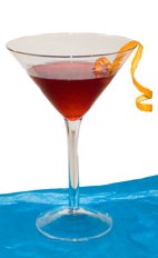 Union Jack - The Union Jack cocktail is made from Gin, Sloe Gin and grenadine, and  served in a chilled cocktail glass.