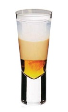 Vanilla Cream Shooter - The Vanilla Cream Shooter is made by layering Disaronno amaretto liqueur, Amarula cream liqueur and vanilla vodka in a chilled shot glass.