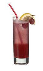 Absolut Amore - The Absolut Amore drink is made from Parfait Amour, citrus vodka (aka Absolut Citron), lemon juice and cranberry juice, and served in a highball glass.