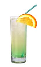 Acid Banana - The Acid Banana drink is made from Pisang Ambon, Sourz Apple, grapefruit juice and lemon-lime soda, and served in a highball glass.