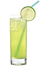 Aloa Vera - The Aloa Vera drink is made from citrus vodka (aka Absolut Citron), Midori Melon Liqueur, sweet & sour mix, Roses Lime and lemon-lime soda, and served in a highball glass.