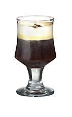American Coffee - The American Coffee drink is made from bourbon, brown sugar, hot coffee and whipped cream, and served in a white wine or irish coffee glass.