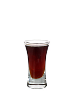 Fire Engine - The Fire Engine shot is made from Jaegermeister and raspberry soda, and served in a shot glass.