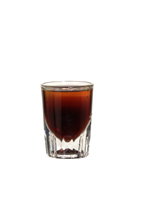 Calypso - The Calypso shot is made from dark rum and dark creme de cacao, and served in a shot glass.