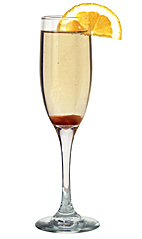 Champagne Cocktail - The Champagne Cocktail is made from cognac, champagne, Angostura Bitters and a sugar cube, and served in a champagne flute.